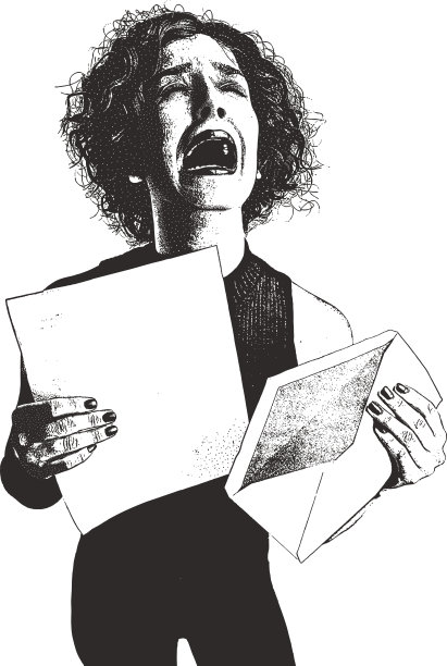 女人，信，信封和坏消息图片下载