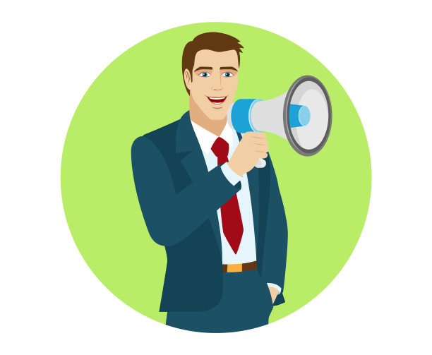 商人与扬声器图片下载