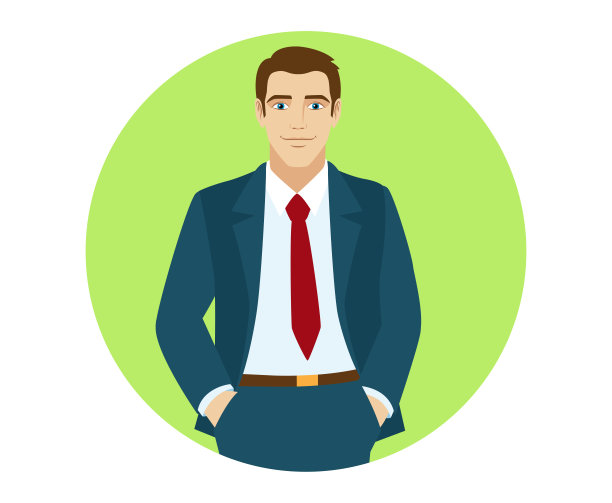 微笑的商人在口袋里牵着手图片下载