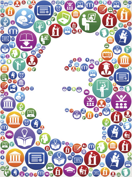 欧洲电子学习和大学教育矢量按钮模式图片下载