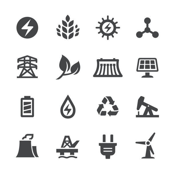 替代能源图标-顶点系列图片下载