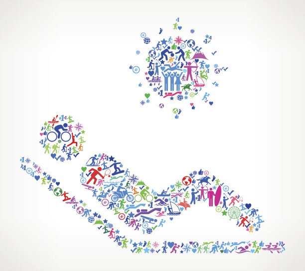 日光浴活跃的生活方式矢量图标模式图片下载