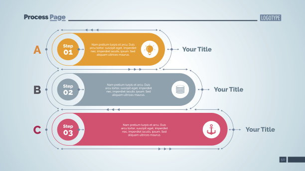 三点列表幻灯片模板图片下载