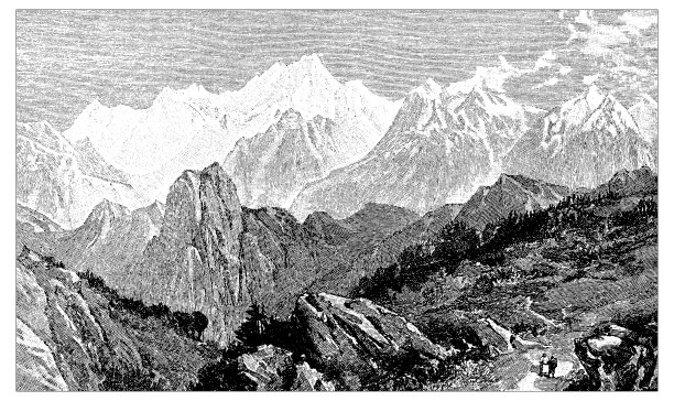 古董版画插图:康城章嘉图片下载