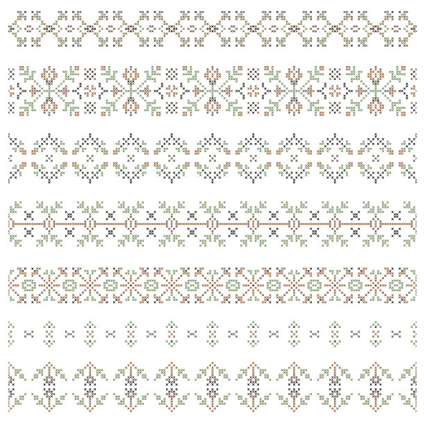 一套绣花图案图片下载