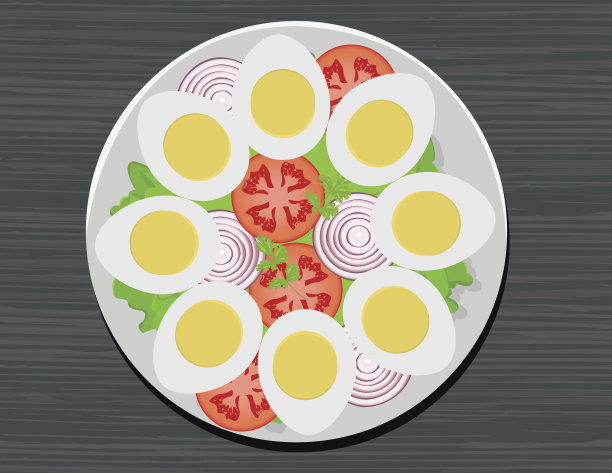 水煮蛋摆盘图片下载