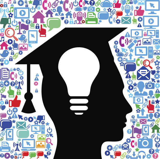 男孩毕业技术Web矢量背景模式图片下载