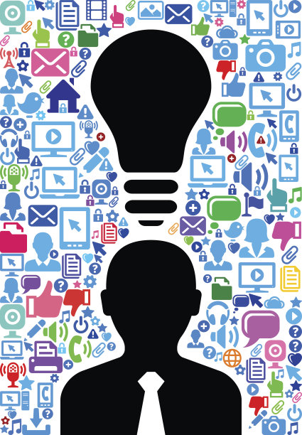 商人技术网络矢量背景模式图片下载