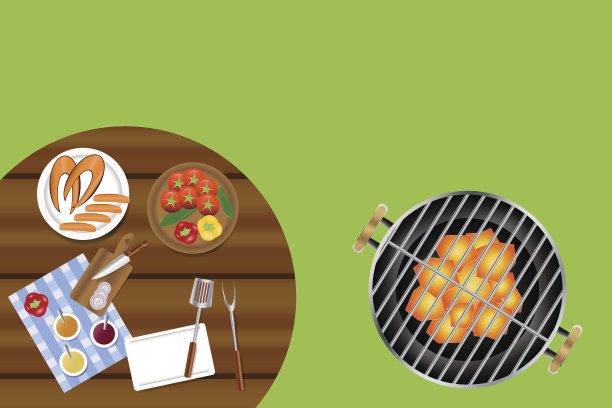 准备烧烤概念图片下载