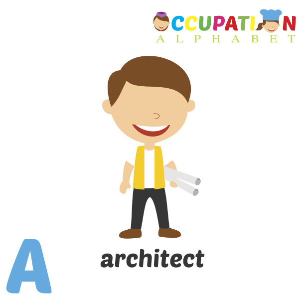 一个字母的职业字母表图片下载