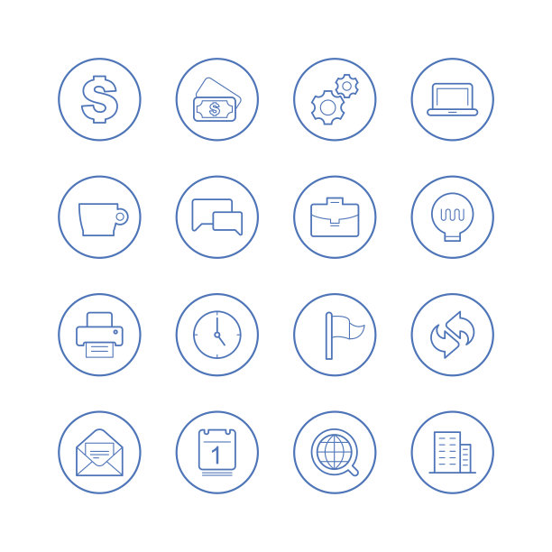 商业及办公室图标图片下载