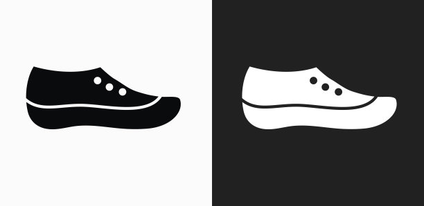 攀岩鞋图标上的黑色和白色矢量背景图片下载