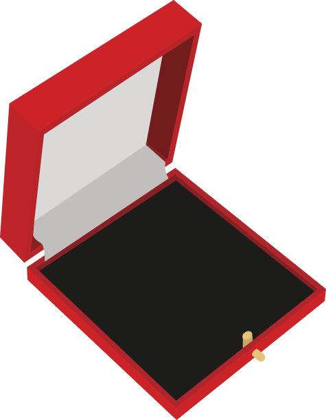 红色珠宝礼品盒。图片下载