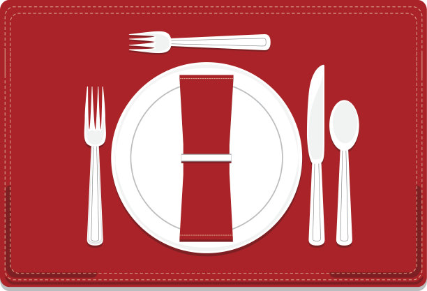 经典基础款四件套餐具图片下载