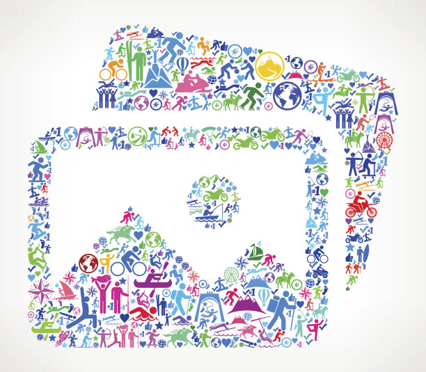 图片活跃的生活方式矢量图标模式图片下载