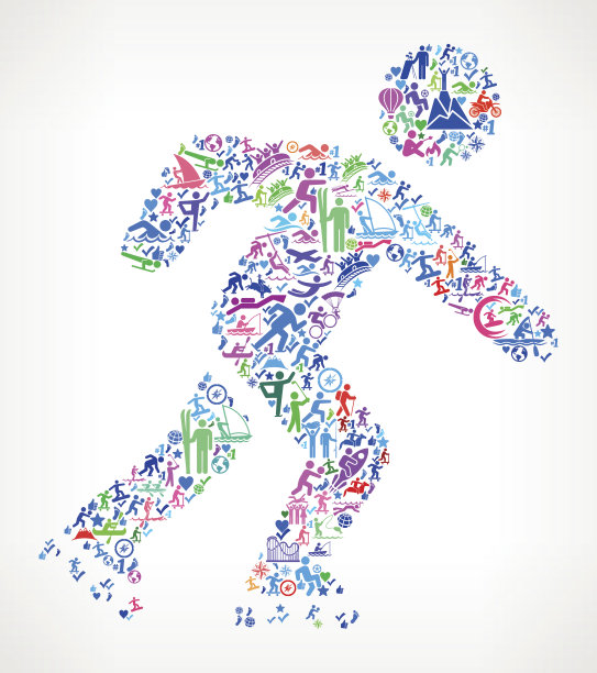 滚轴滚动活跃的生活方式矢量图标模式图片下载