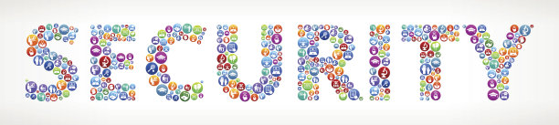 安全未来和未来技术矢量按钮。图片下载