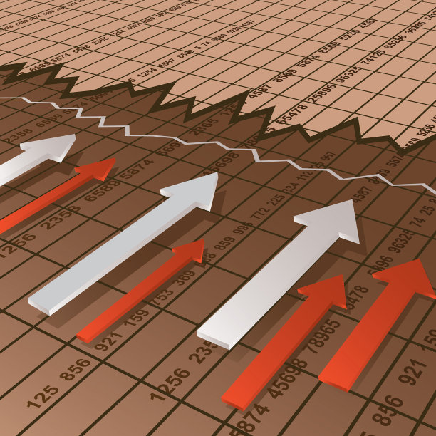 财务图表背景与箭头图片下载