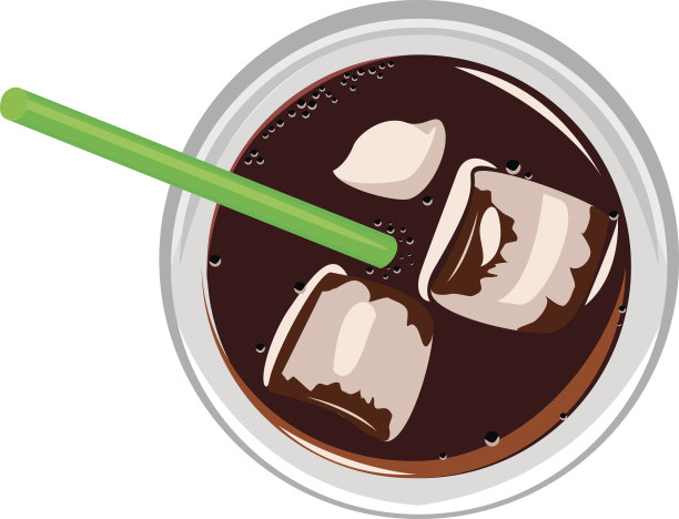 可乐饮品俯视图图片下载