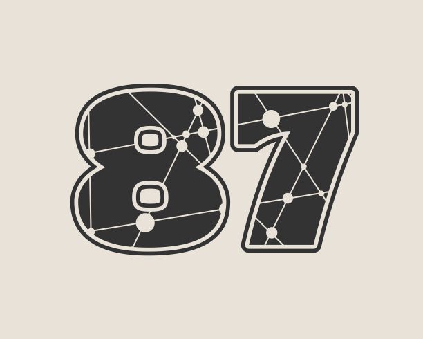 87数字矢量插图。图片下载