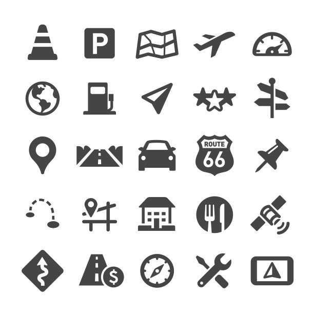 导航和地图图标-智能系列图片下载