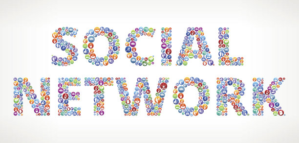 社交网络未来和未来技术矢量按钮图片下载