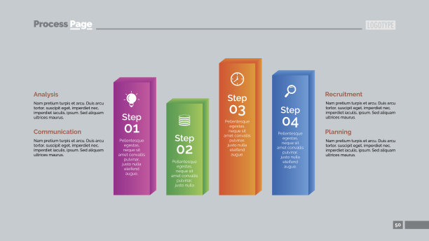 四杆图幻灯片模板图片下载