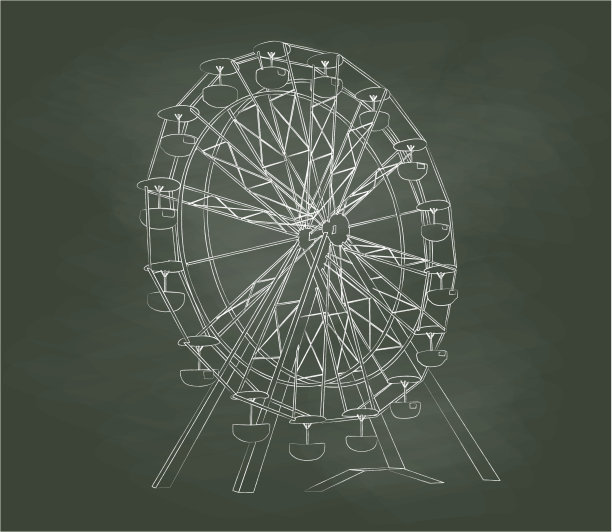 黑板摩天轮图片下载