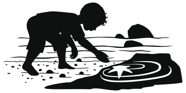 小男孩在潮汐池图片下载