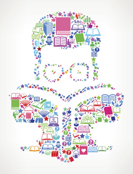 阅读书籍阅读书籍和教育矢量图标背景图片下载