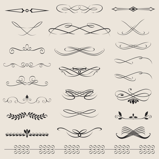 繁荣边界分隔元素素材图片