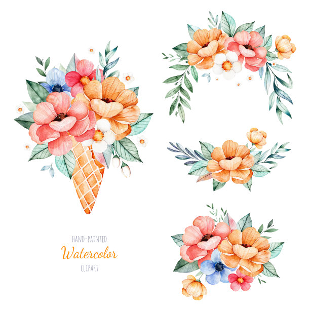 花插画素材ID：307358820