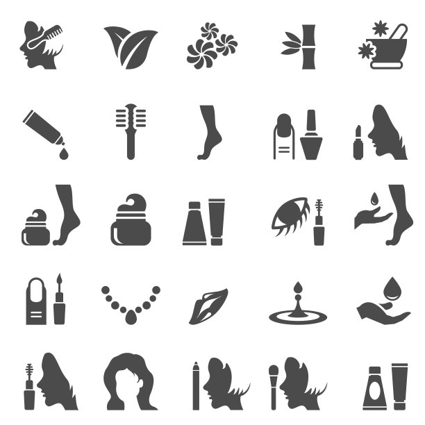 化妆品和美容图标图片下载