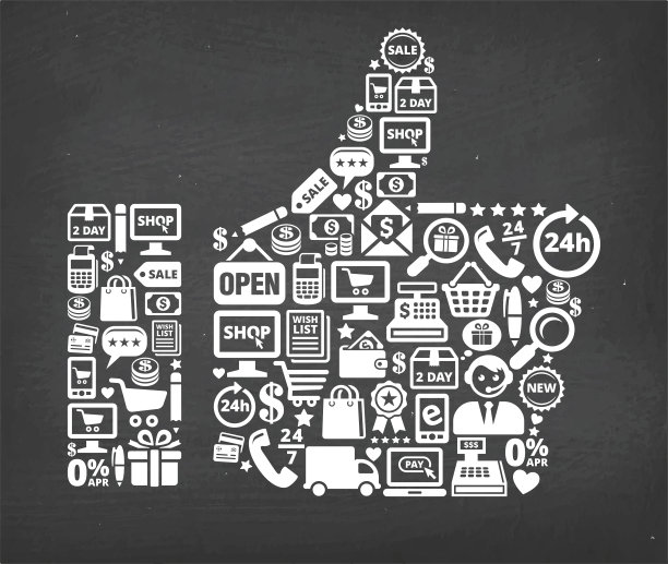 点赞购物商业版税免费矢量图标模式图片下载