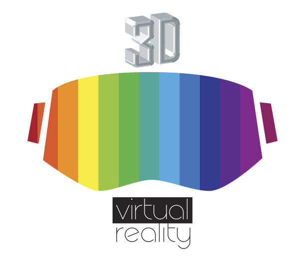 3D虚拟现实和眼镜概念图片下载