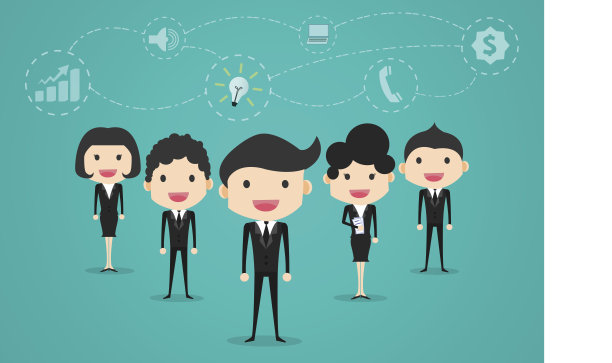 业务人员团队合作图片下载