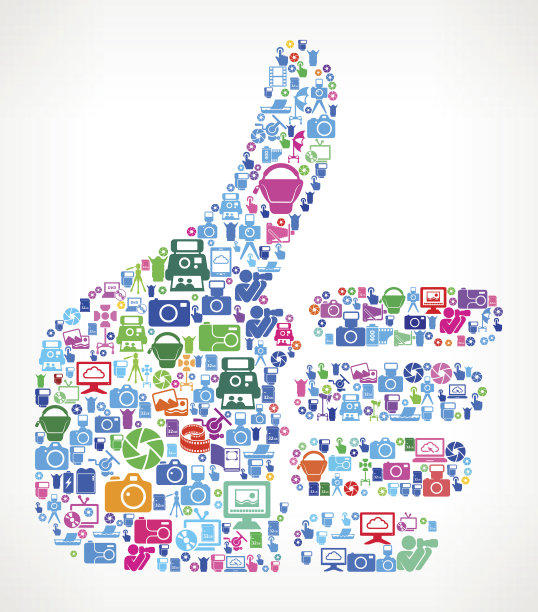 竖起大拇指摄影相机摄影矢量插图图片下载