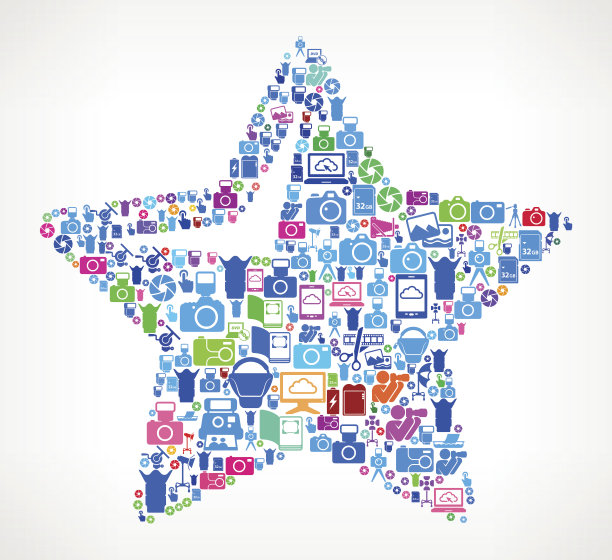 明星摄影相机摄影矢量插图图片下载