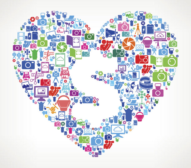 爱钱摄影相机摄影矢量插图图片下载