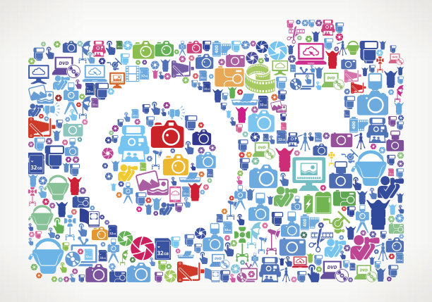 数码相机相机摄影矢量插图图片下载