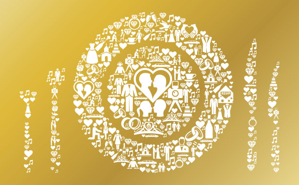 银器和盘子婚礼爱和婚姻图片下载