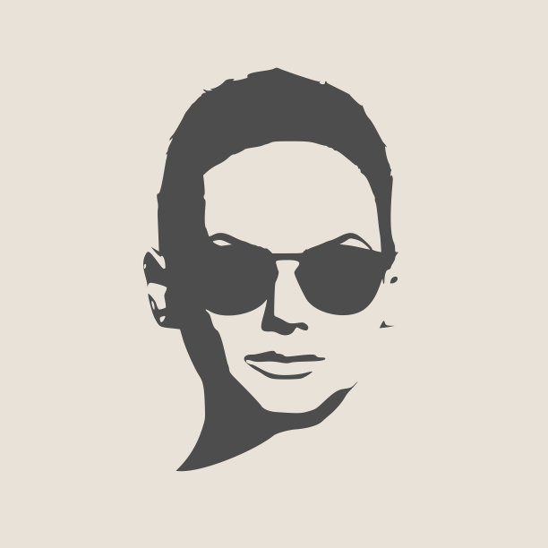 一个戴着黑墨镜的漂亮女人的肖像。图片下载