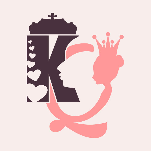 女王和国王的剪影。图片下载