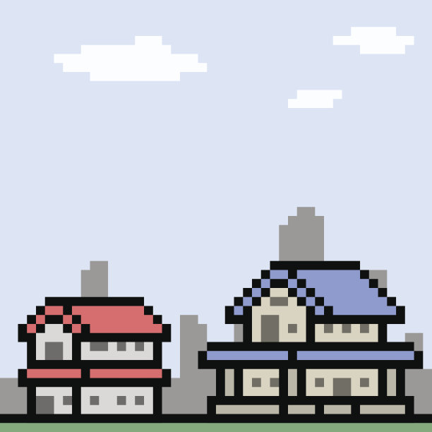 矢量像素艺术卡通图片下载