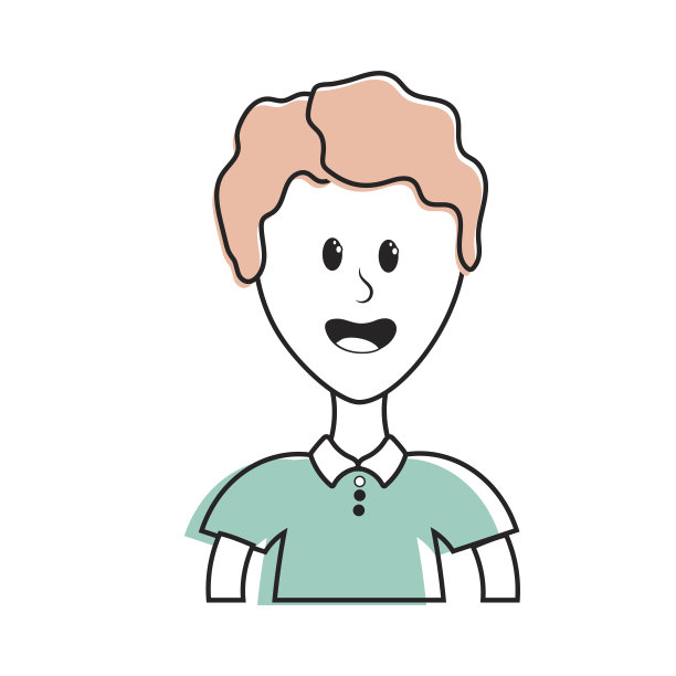 发型和t恤的可爱男人图片下载