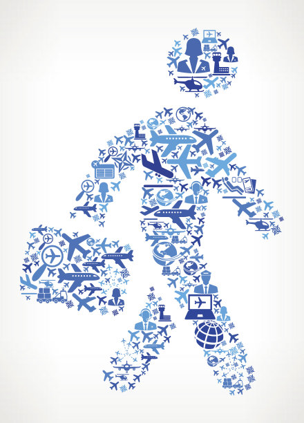 公文包简笔图航空和飞机矢量图形图片下载