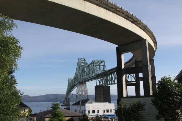 连接华盛顿和俄勒冈州的阿斯托里亚梅格勒大桥图片下载