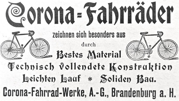 Corona自行车的复古广告图片下载