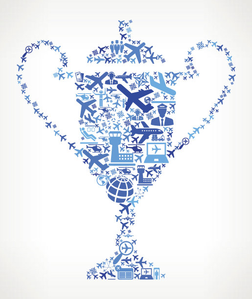 航空和飞机矢量图形奖杯图片下载