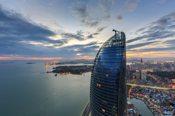 厦门世茂海峡大厦双子塔景图片下载